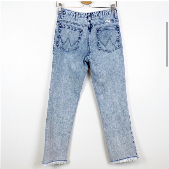 WRANGLER High Waist Cropped Ankle Jeans Raw Hem - Picture 6 of 8